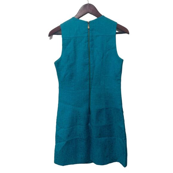 Laundry by Shelli Segal Embellished Collar Teal Sleeveless Mini Dress Size 4 - Picture 7 of 14